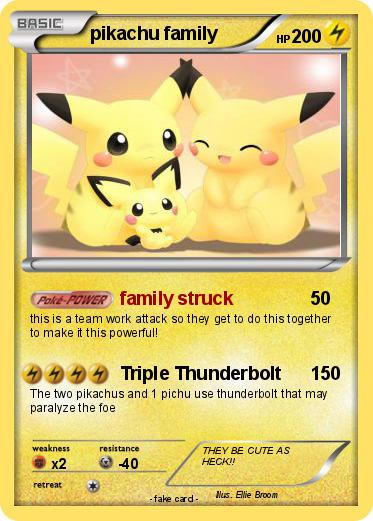 Pokemon pikachu family