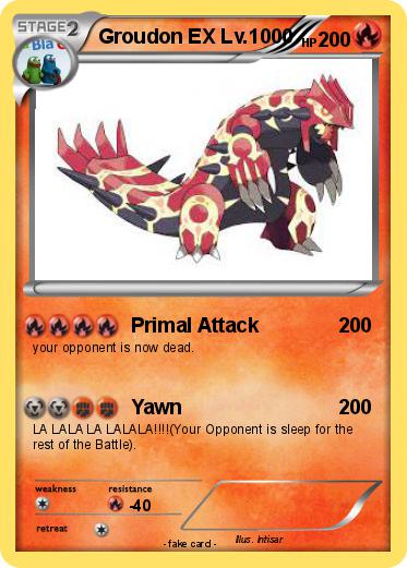Pokemon Groudon EX Lv.1000