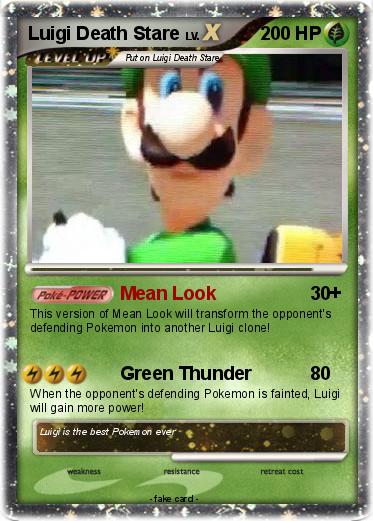 Pokemon Luigi Death Stare
