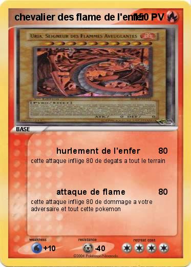 Pokemon chevalier des flame de l'enfer