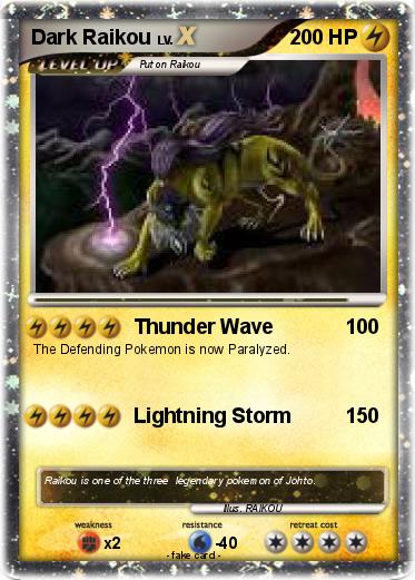 Pokemon Dark Raikou