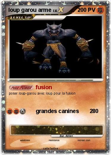 Pokemon loup garou arme