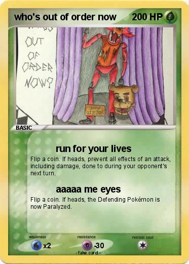 Pokemon who's out of order now