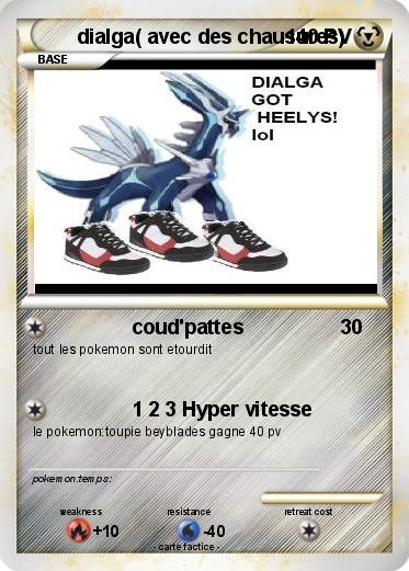 Pokemon dialga( avec des chausures)