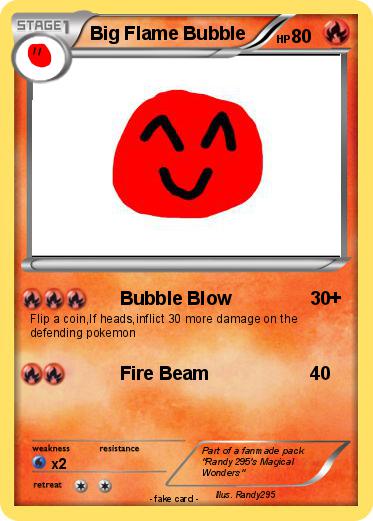 Pokemon Big Flame Bubble