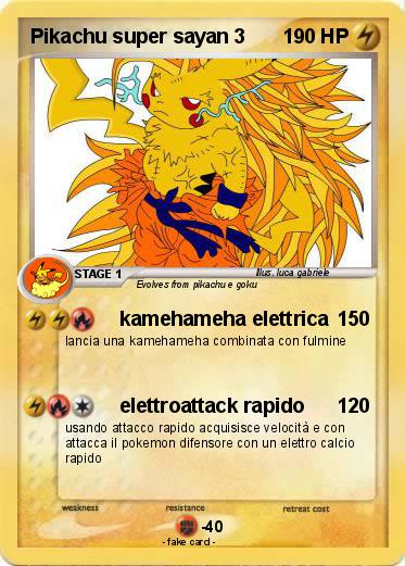 Pokemon Pikachu super sayan 3