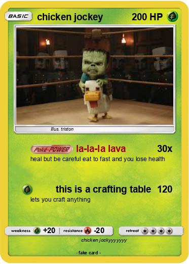 Pokemon chicken jockey