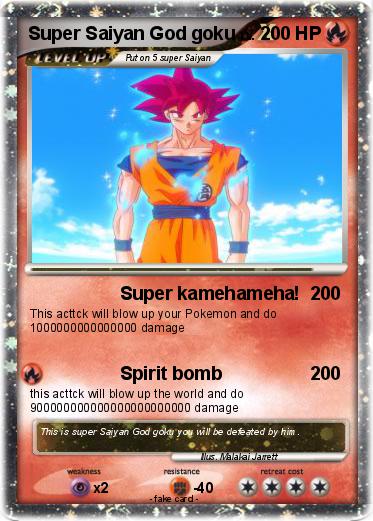 Pokemon Super Saiyan God goku