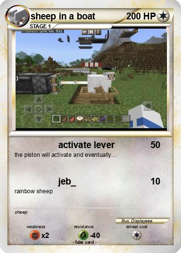 Pokemon sheep in a boat
