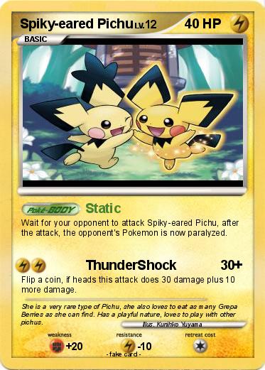 Pokemon Spiky-eared Pichu