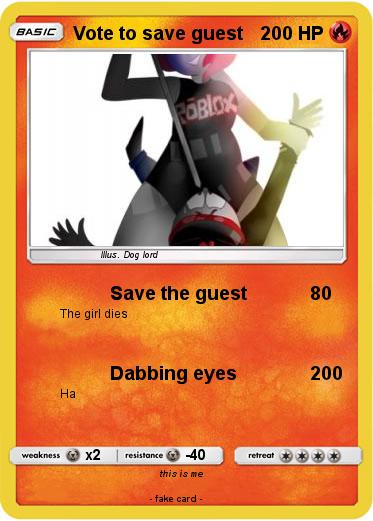 Pokemon Vote to save guest