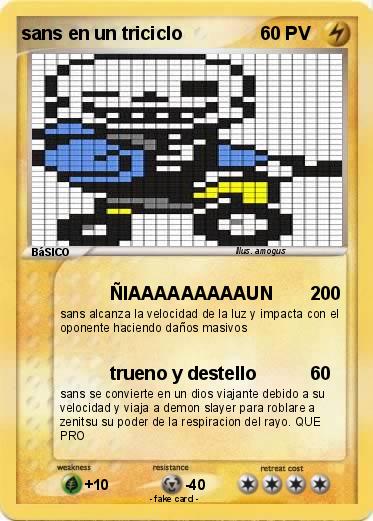 Pokemon sans en un triciclo