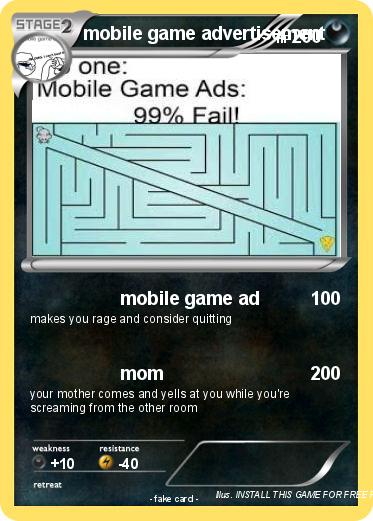 Pokemon mobile game advertisement