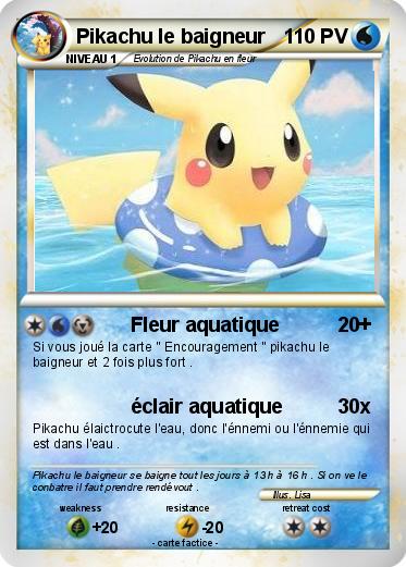 Pokemon Pikachu le baigneur