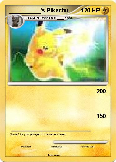 Pokemon __________'s Pikachu