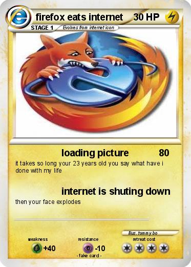 Pokemon firefox eats internet