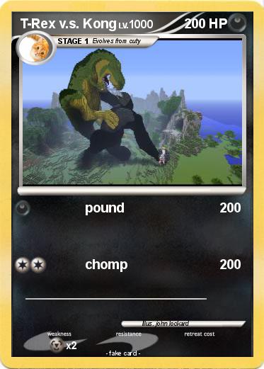Pokemon T-Rex v.s. Kong