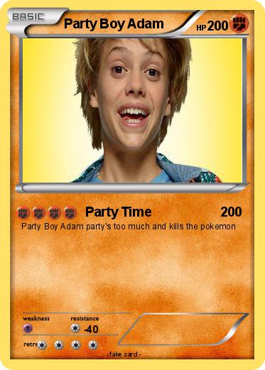 Pokemon Party Boy Adam