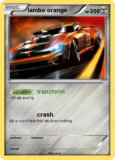 Pokemon lambo orange