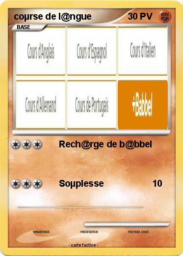 Pokemon coµrse de l@ngue