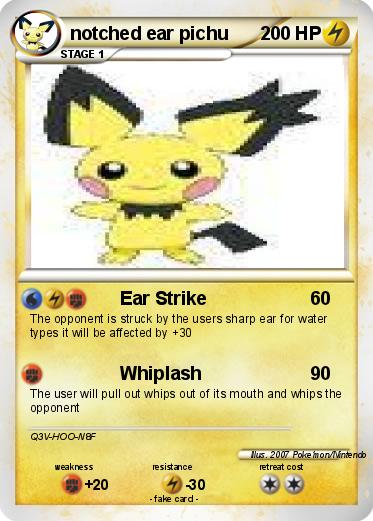 Pokemon notched ear pichu
