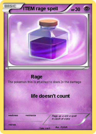 Pokemon ITEM rage spell