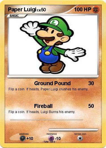 Pokemon Paper Luigi