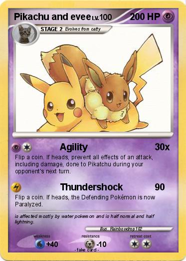 Pokemon Pikachu and evee