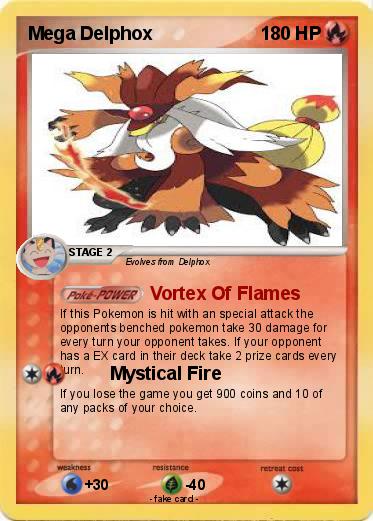 Pokémon Mega Delphox 7 7 - Vortex Of Flames - My Pokemon Card
