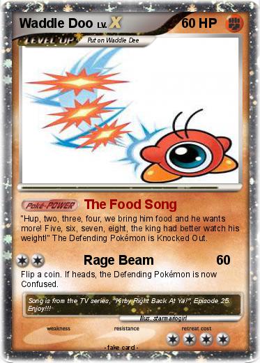 Pokémon Waddle Doo 85 85 - The Food Song - My Pokemon Card