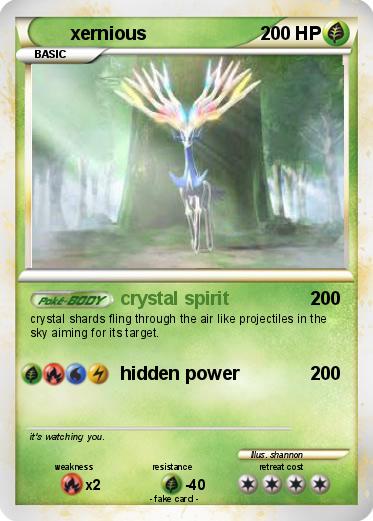 Pokémon xernious - crystal spirit - My Pokemon Card