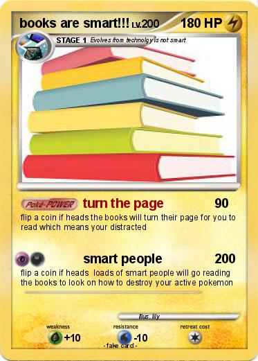 Pokemon books are smart!!!