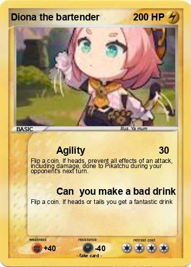 Pokemon Diona the bartender
