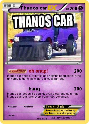 Pokemon Thanos car