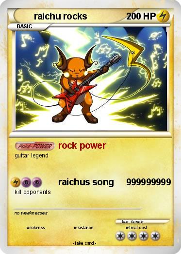 Pokemon raichu rocks