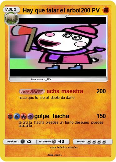 Pokemon Hay que talar el arbol