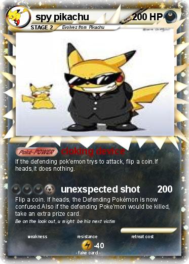 Pokemon spy pikachu