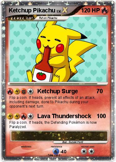 Pokemon Ketchup Pikachu