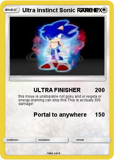 Pokemon Ultra instinct Sonic RARE EX