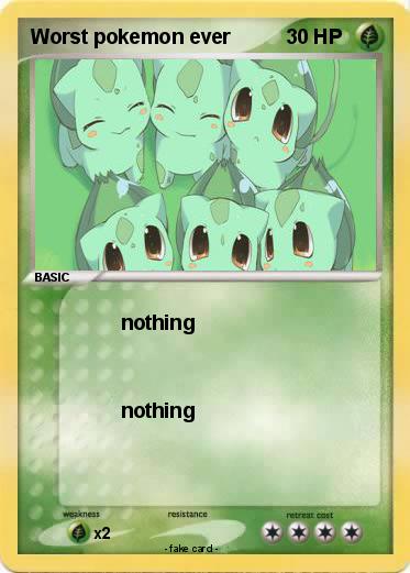 Pokemon Worst pokemon ever