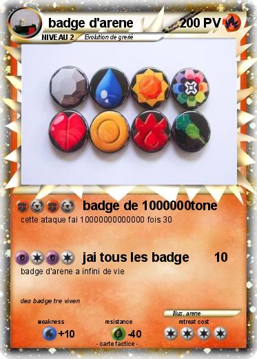 Pokemon badge d'arene
