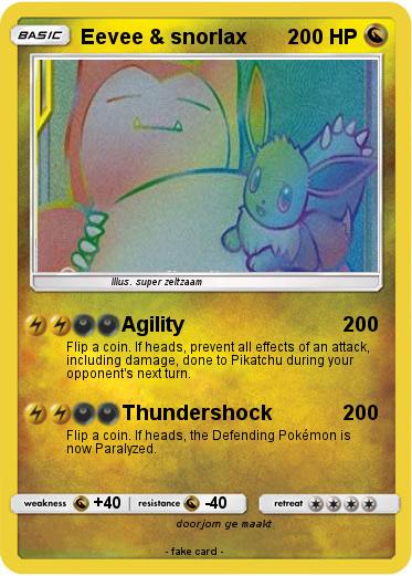 Pokemon Eevee & snorlax