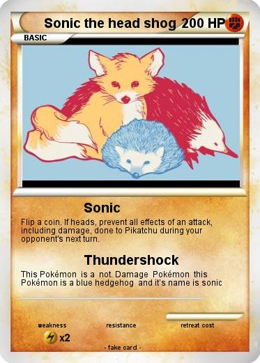 Pokemon Sonic the head shog