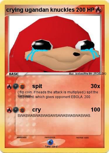Pokemon crying ugandan knuckles