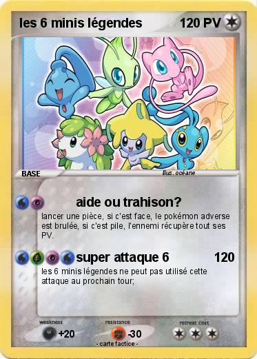 Pokemon les 6 minis légendes