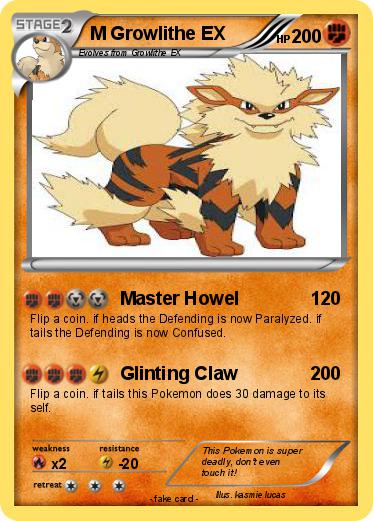 Pokemon M Growlithe EX