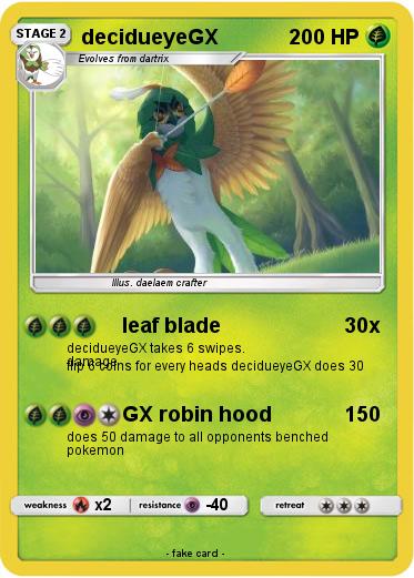 Pokemon decidueyeGX