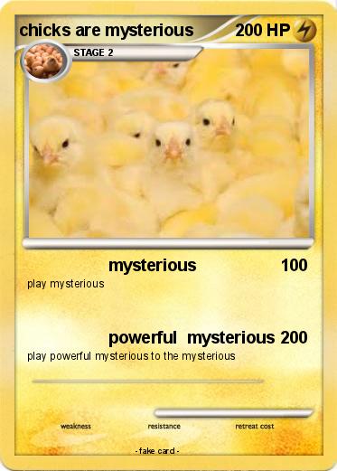 Pokemon chicks are mysterious