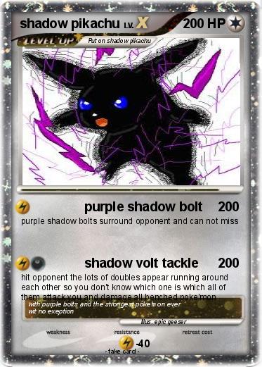 Pokemon shadow pikachu