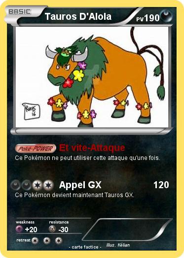 Pokemon Tauros D'Alola
